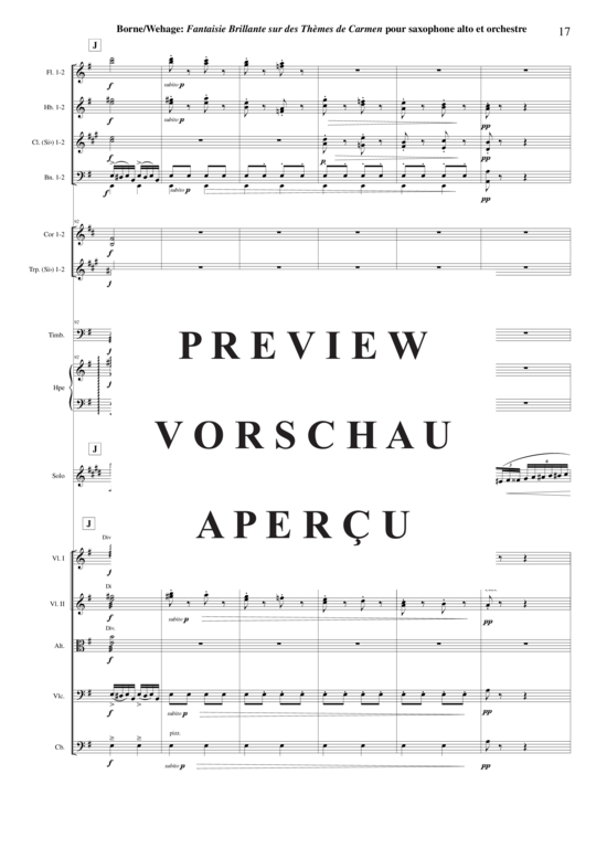 Product gallery: Page 18 of 21 Fantaisie Brillante sur des Thèmes de Carmen , , (alto saxophone solo + orchestra)