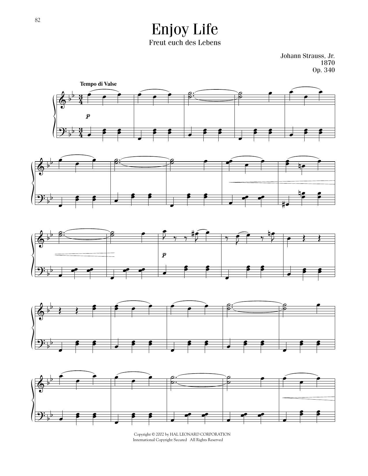 Produktbild zu: Enjoy Life, Op. 340