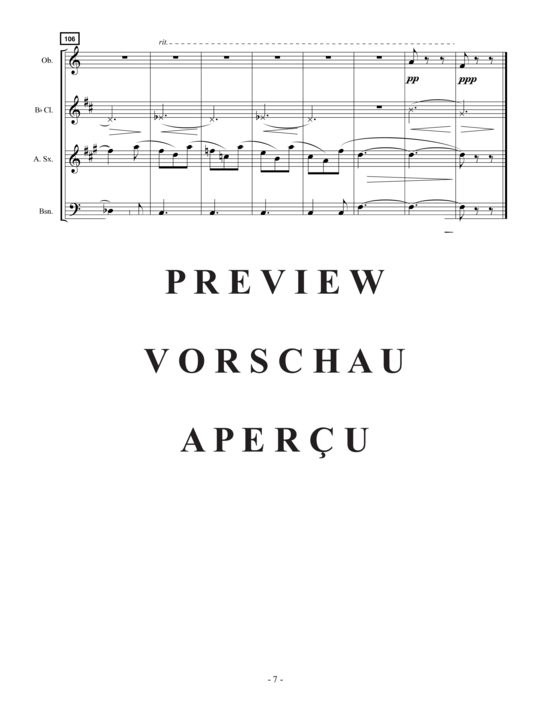 Product gallery: Page 10 of 17 Lullaby of the Sea , , (oboe, clarinet, alto saxophone and bassoon)