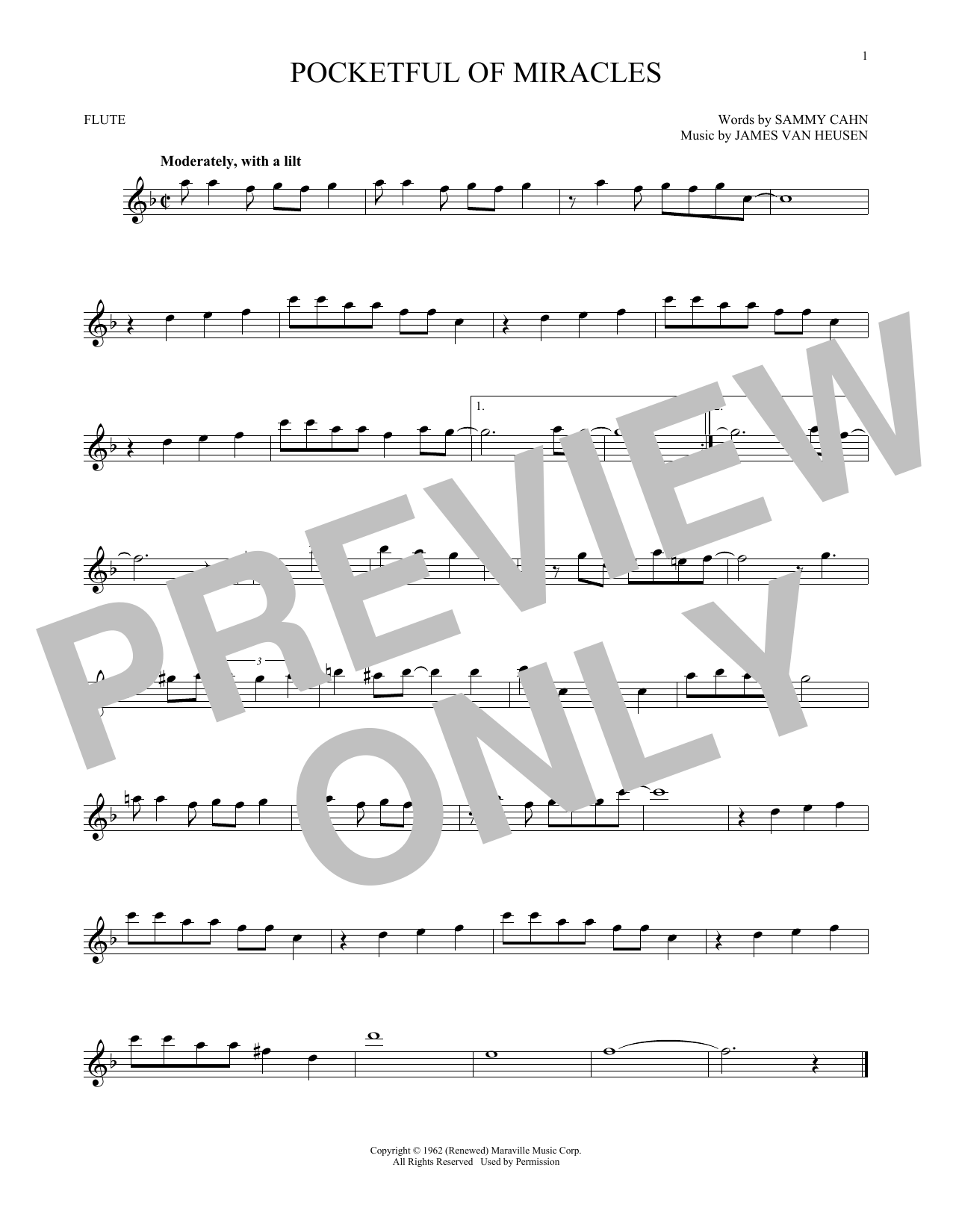 Product gallery: Page 1 of 1 Pocketful Of Miracles, Sammy Cahn