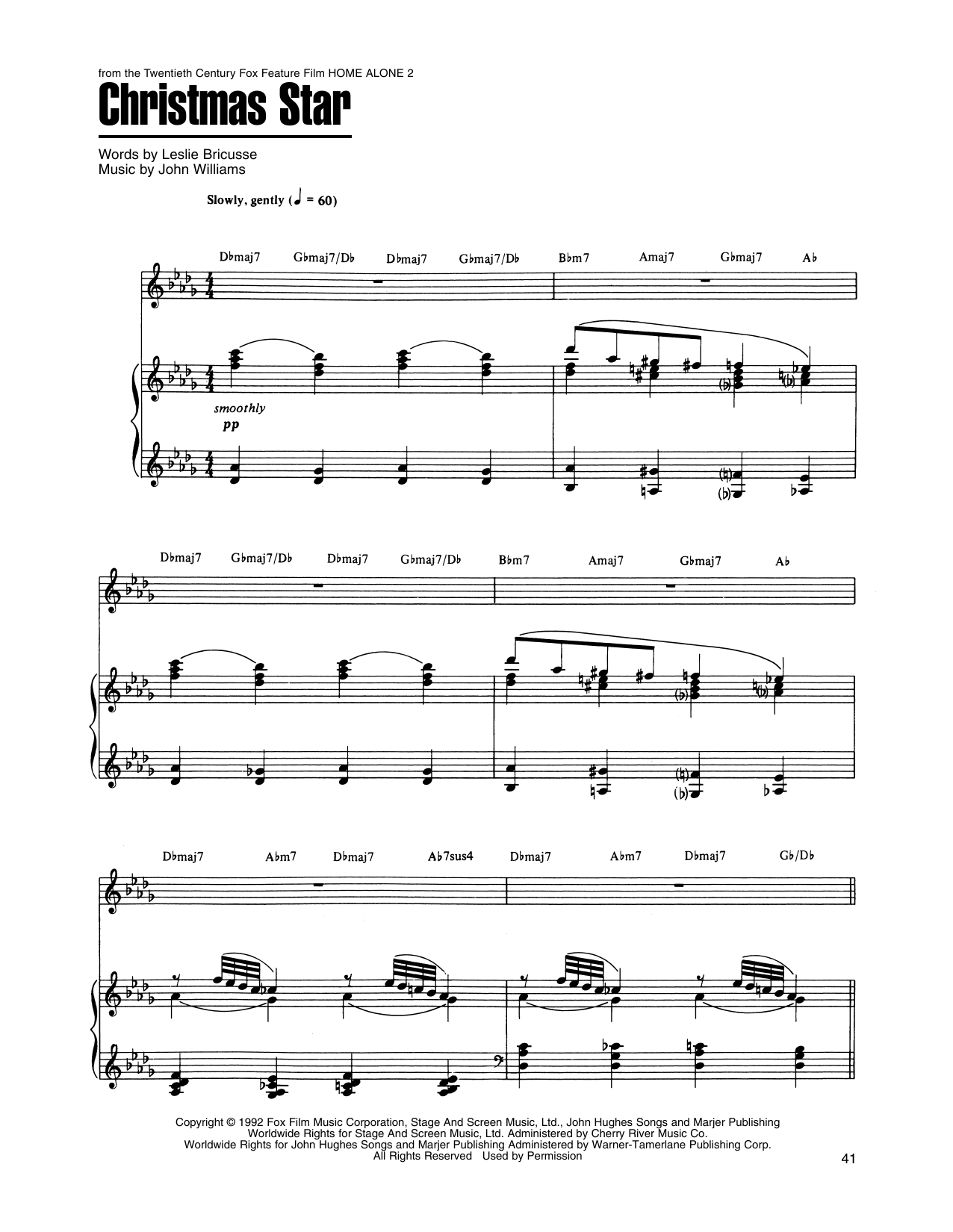 Produktgalerie: Seite 1 von 1 Christmas Star (from Home Alone 2: Lost In New York), John Williams, Gesang, Gitarre, Klavier