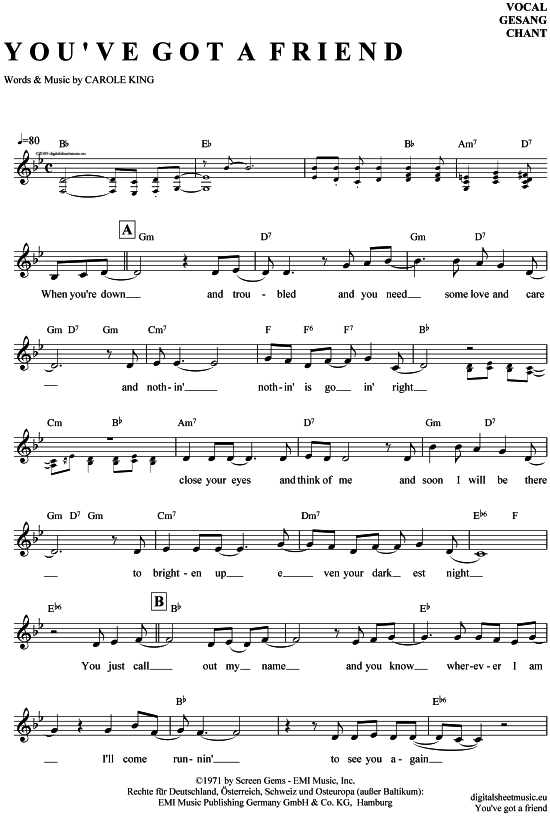 gallery: You´ve got a friend , King, Carole, (Gesang)