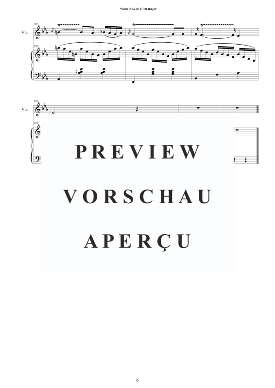 Product gallery: Page 10 of 11 Waltz No.2 in E flat major, , Violin and Piano