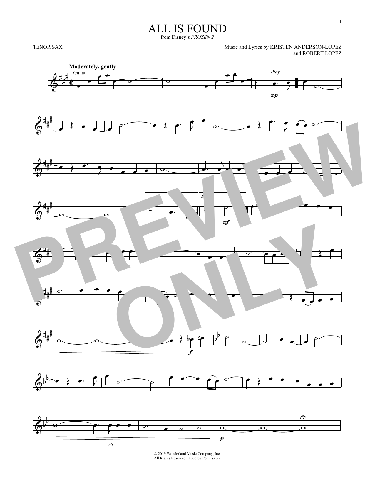 Product gallery: Page 1 of 1 All Is Found (from Disney's Frozen 2), Evan Rachel Wood