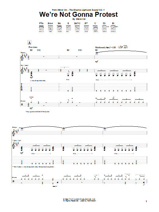 Produktgalerie: Seite 1 von 1 We're Not Gonna Protest, Steve Vai, Gitarre