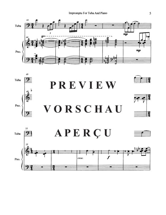 Produktgalerie: Seite 7 von 21 Impromptu , , (Tuba + Klavier)