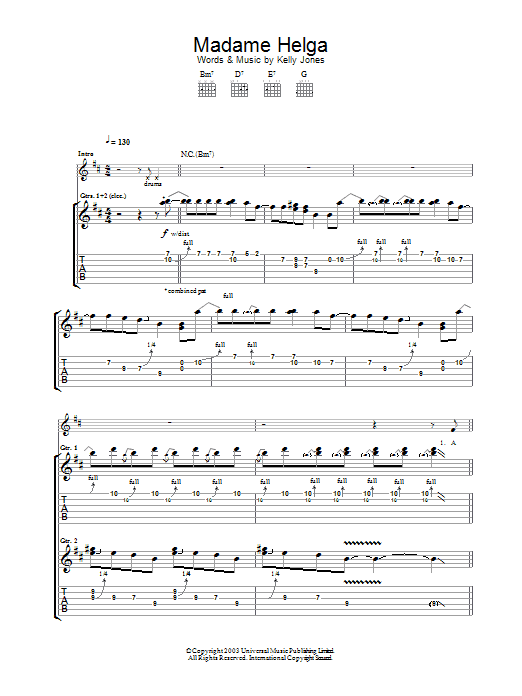 Product gallery: Page 1 of 1 Madame Helga, Stereophonics