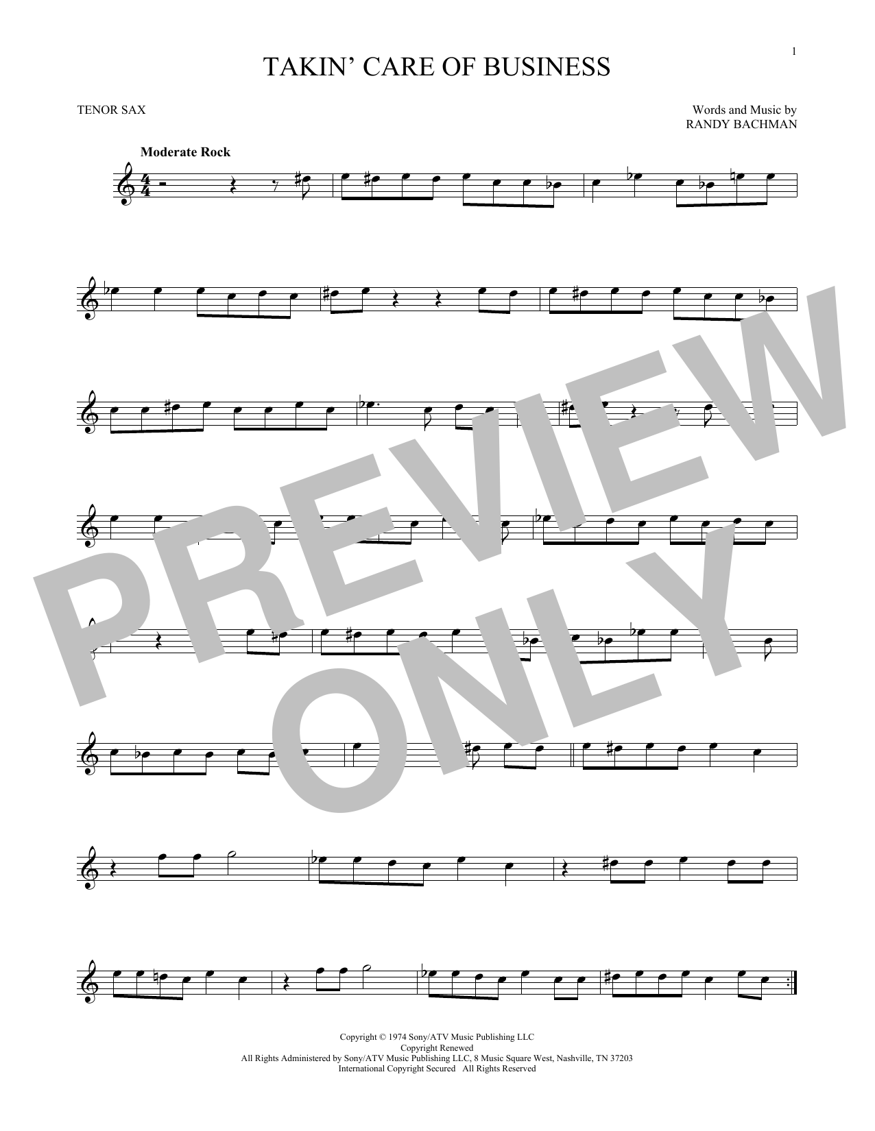 Product gallery: Page 1 of 1 Takin' Care Of Business, Bachman-Turner Overdrive