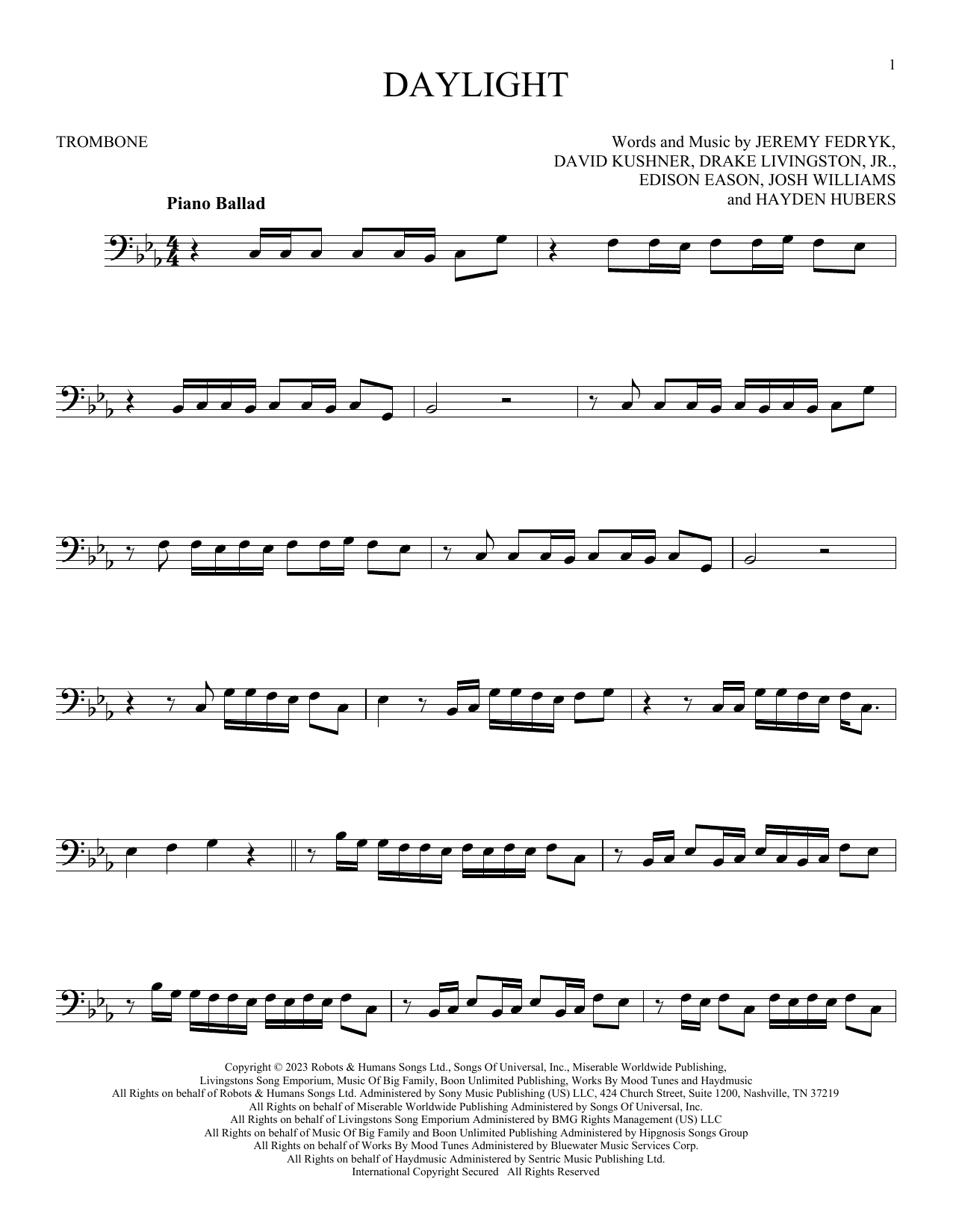 Product gallery: Page 1 of 1 Daylight, David Kushner