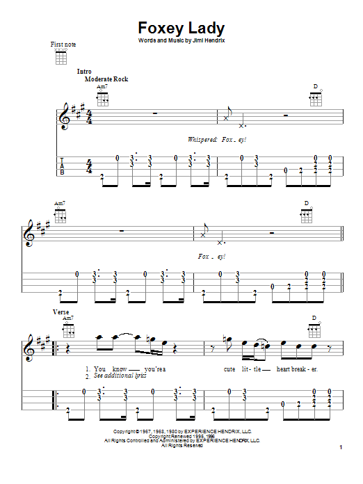 Product gallery: Page 1 of 1 Foxey Lady, Jimi Hendrix