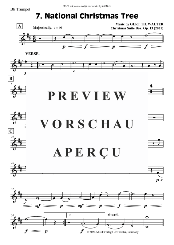 Produktgalerie: Seite 9 von 11 National Christmas Tree, , (Combo Band (und 2 Bläser(