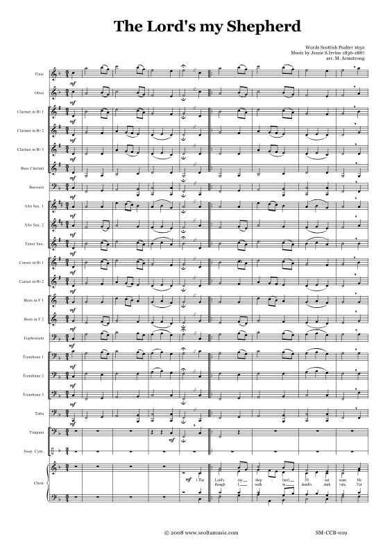 Produktgalerie: Seite 1 von 11 Der Herr ist mein Hirte, , Gemischter Chor und Concertband