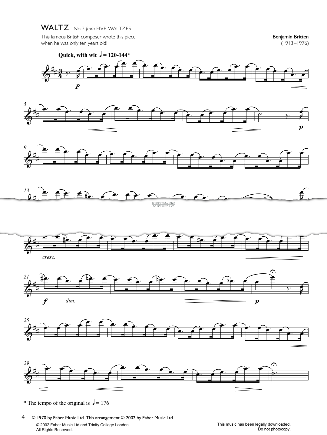 Product gallery: Page 1 of 1 Waltz, Benjamin Britten