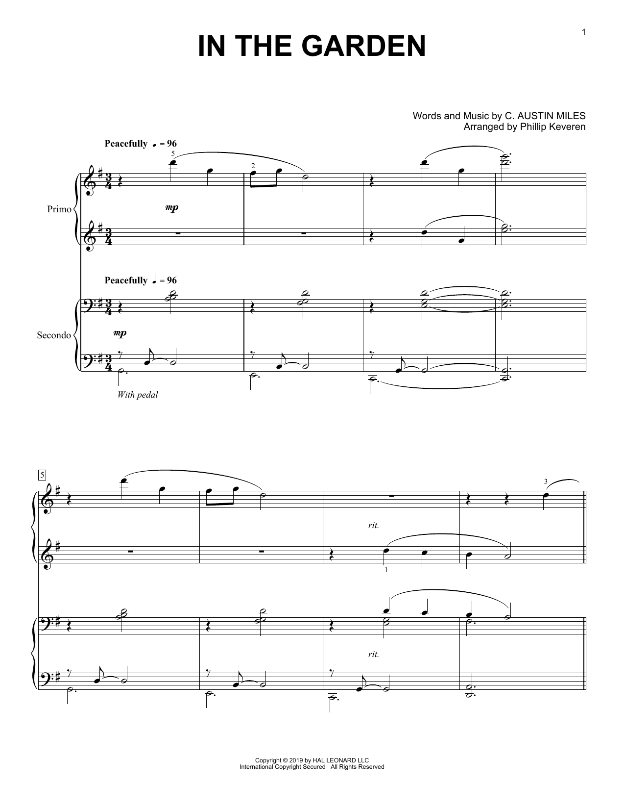 Product picture to: In The Garden (arr. Phillip Keveren)