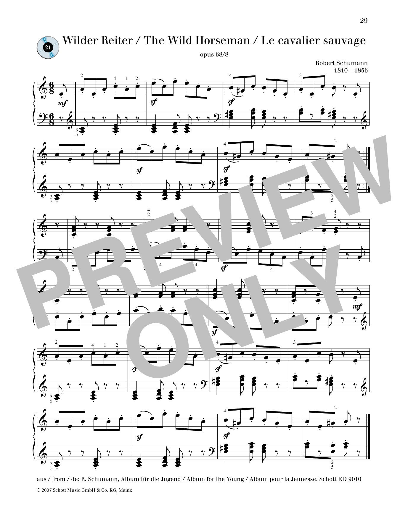 Product gallery: Page 1 of 1 Wild Horseman, Robert Schumann