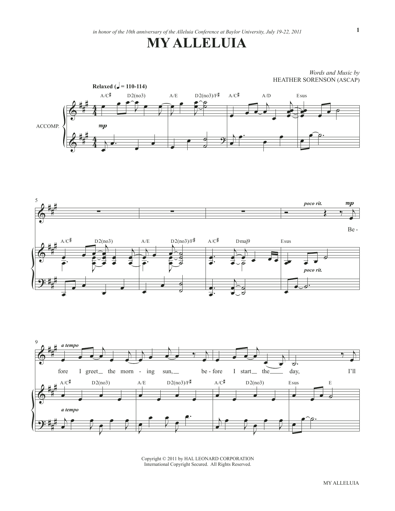 Product picture to: My Alleluia (from My Alleluia: Vocal Solos for Worship)