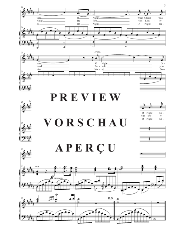 gallery: O Holy Night (Gesang mittel + Klavier) , , (Gesang mittel + Klavier)