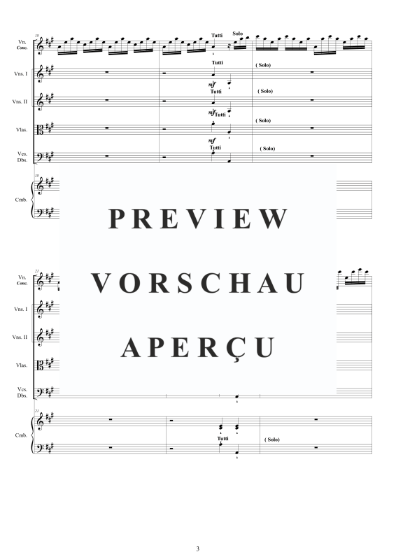Product gallery: Page 4 of 11 Violin Konzert in A-Dur, , Violin Solo, String Ensemble and Harpsichord Bc
