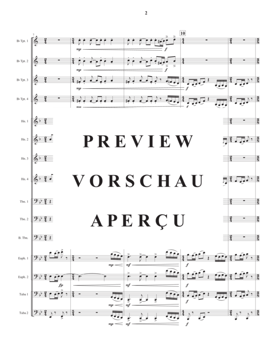 Product gallery: Page 4 of 21 Pomp! , , (Brass Ensemble 4x trumpet, 4x horn, 3x trombones, 2x euphonium + 2x tuba)