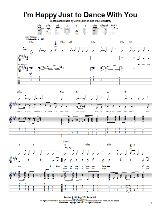 Product gallery: Page 1 of 1 I'm Happy Just To Dance With You, The Beatles