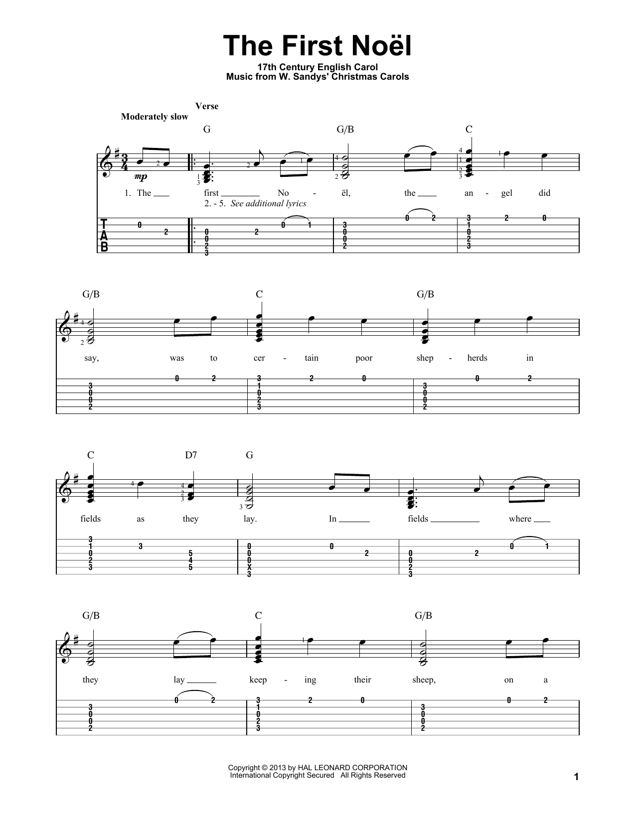Product gallery: Page 1 of 1 The First Noel, Traditional