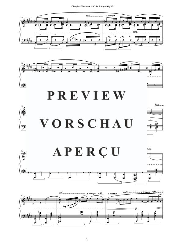 Product gallery: Page 7 of 9 Nocturne No. 2 in E major Op. 62, , Solo Piano
