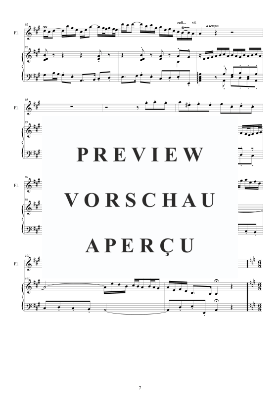 Product gallery: Page 8 of 11 Flute Sonata in A major BWV 1032, , Flute and Harpsichord/Piano