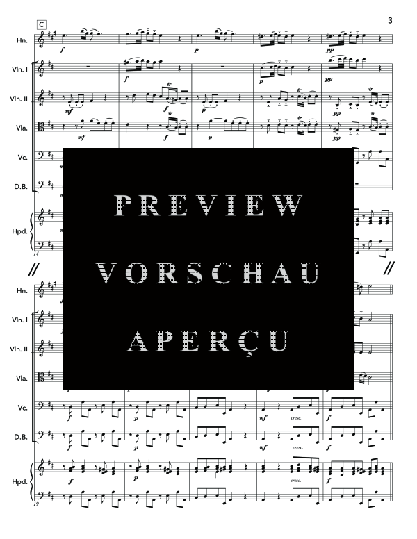Produktgalerie: Seite 7 von 11 Sinfonia da Camera in Re, , (Horn in F Solo und Streichorchester)