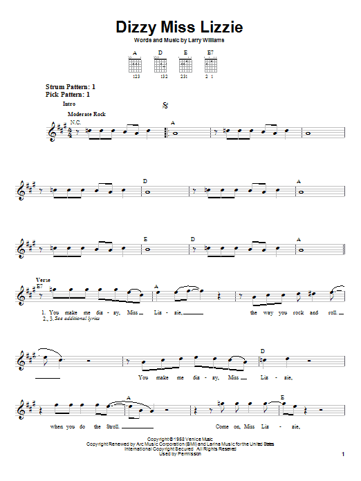 Product gallery: Page 1 of 1 Dizzy Miss Lizzie, The Beatles