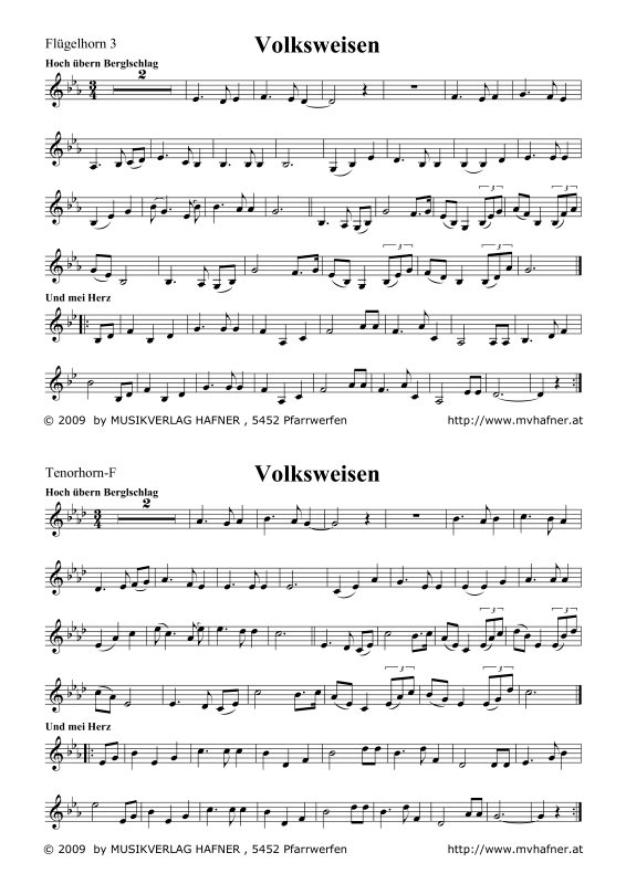 Product gallery: Page 1 of 11 Volksweisen, , (Brass Ensemble)