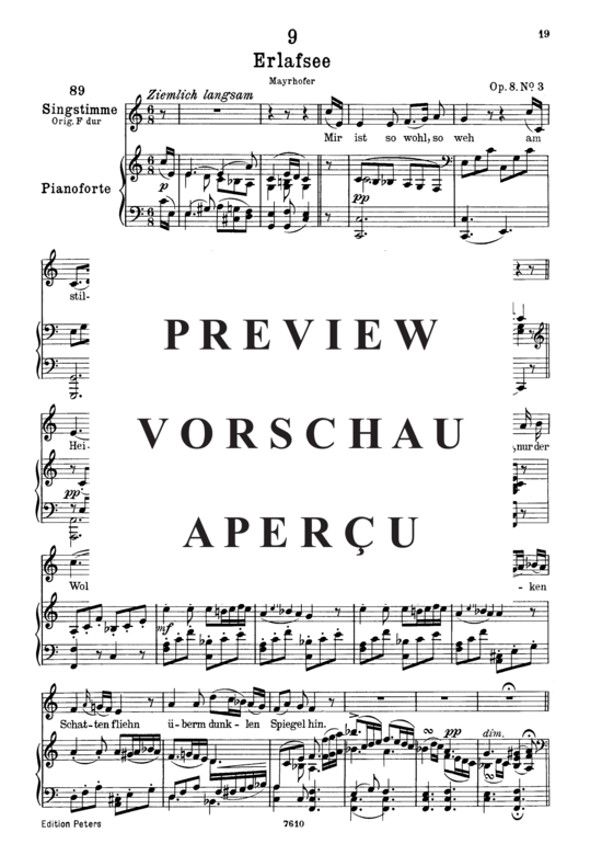 Product gallery: Page 2 of 4 Erlafsee D.586, , Low Voice and Piano