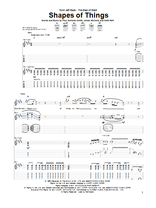 Product gallery: Page 1 of 1 Shapes Of Things, Jeff Beck