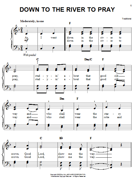 Product picture to: Down To The River To Pray (from O Brother, Where Art Thou?)