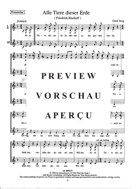 Product gallery: Page 2 of 5 Alle Tiere dieser Erde , , (women's choir)