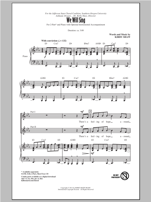 Product picture to: We Will Sing