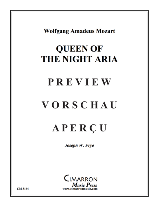 gallery: Königin der Nacht Arie (Queen of the Nigh Aria) , ,  (Alt Posaune + Klavier)