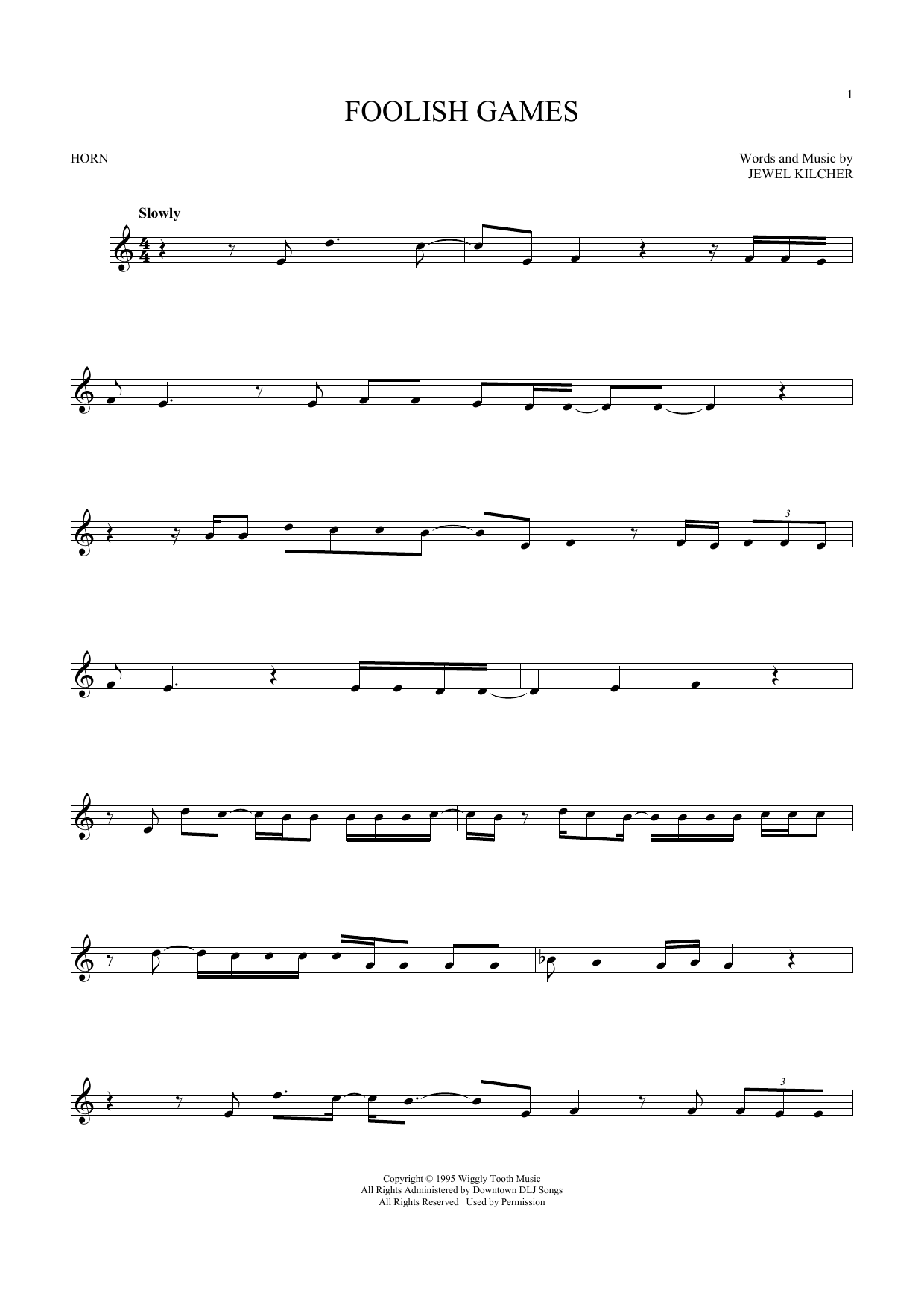 Produktgalerie: Seite 1 von 1 Foolish Games, Jewel, Horn