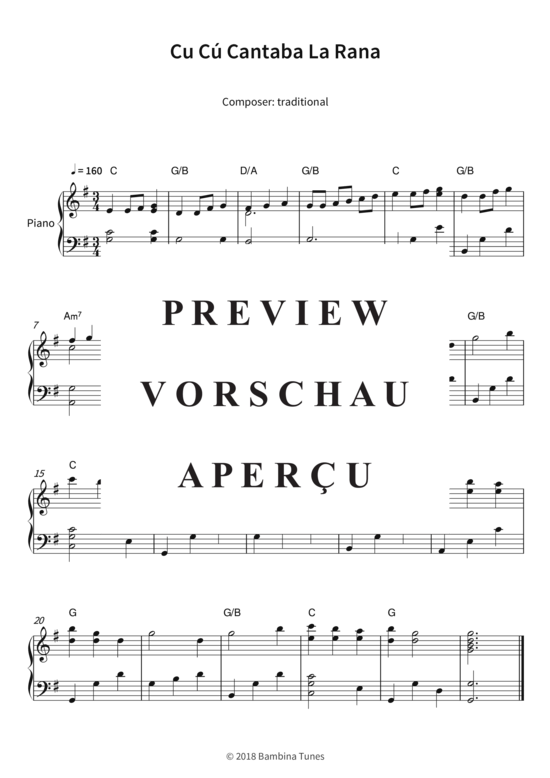 Produktbild zu: Cu Cú  Cantaba La Rana traditional