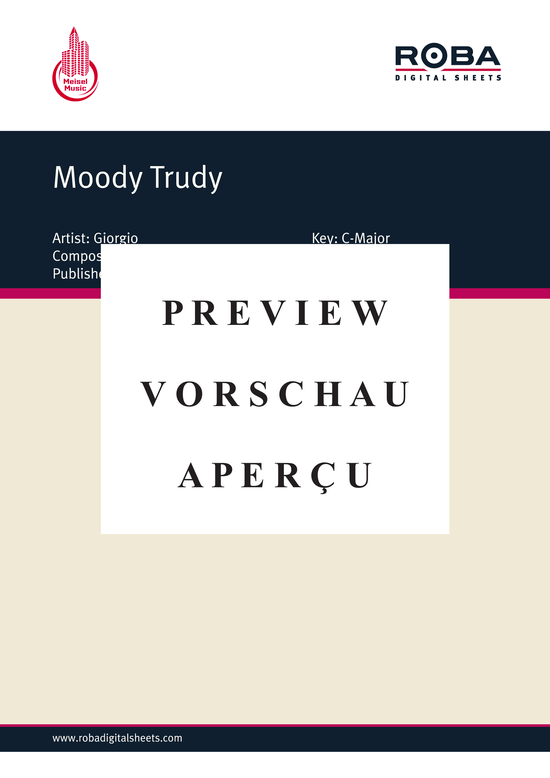 Produktgalerie: Seite 2 von 4 Moody Trudy, 	Giorgio, Klavier und Gesang