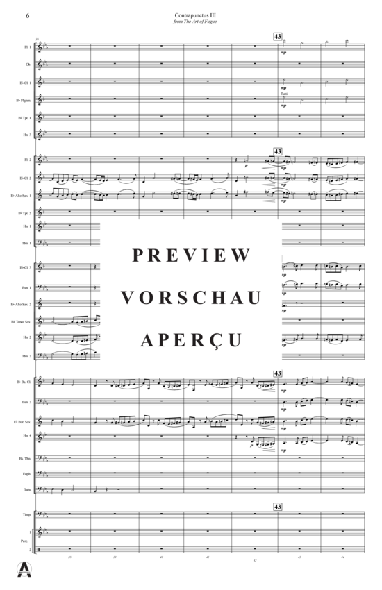 Produktgalerie: Seite 9 von 13 Contrapunctus 3 aus Kunst der Fuge , , (Concert Band)