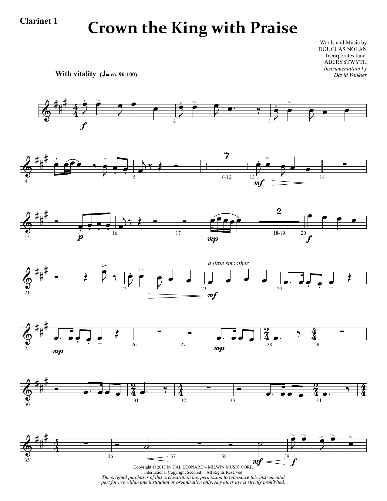 Product picture to: Crown the King with Praise - Bb Clarinet 1