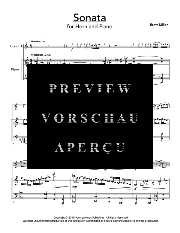 Produktgalerie: Seite 5 von 11 Sonata, , (Horn in F und Klavier)
