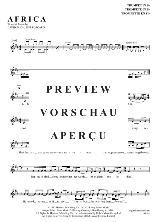 Product gallery: Page 2 of 4 Africa , Toto, Trumpet in B-flat