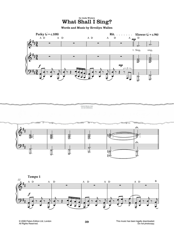 Produktgalerie: Seite 1 von 1 What Shall I Sing?, Errollyn Wallen, Gesang, Klavier