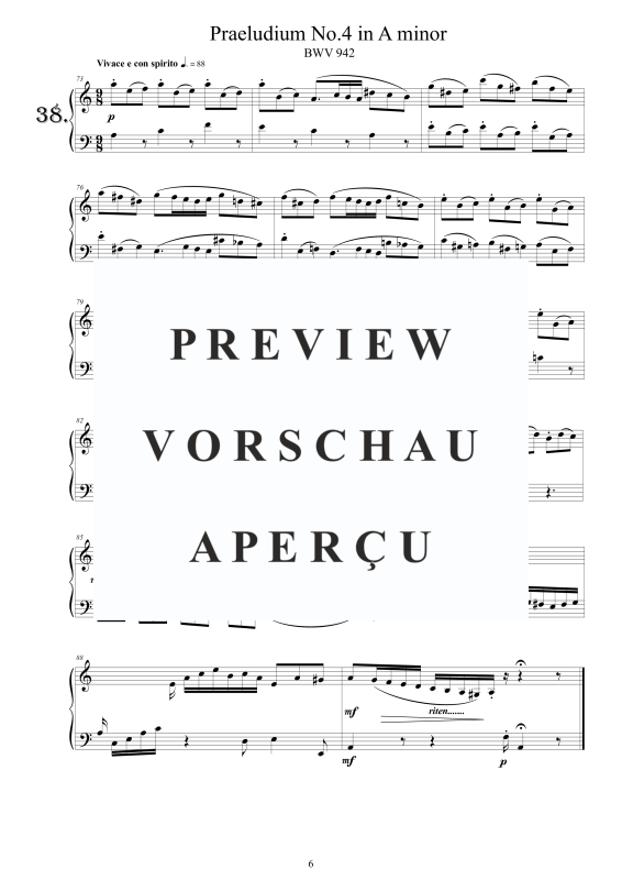 Produktgalerie: Seite 7 von 9 5 Kleine Präludien BWV 939–943, , Klavier Solo
