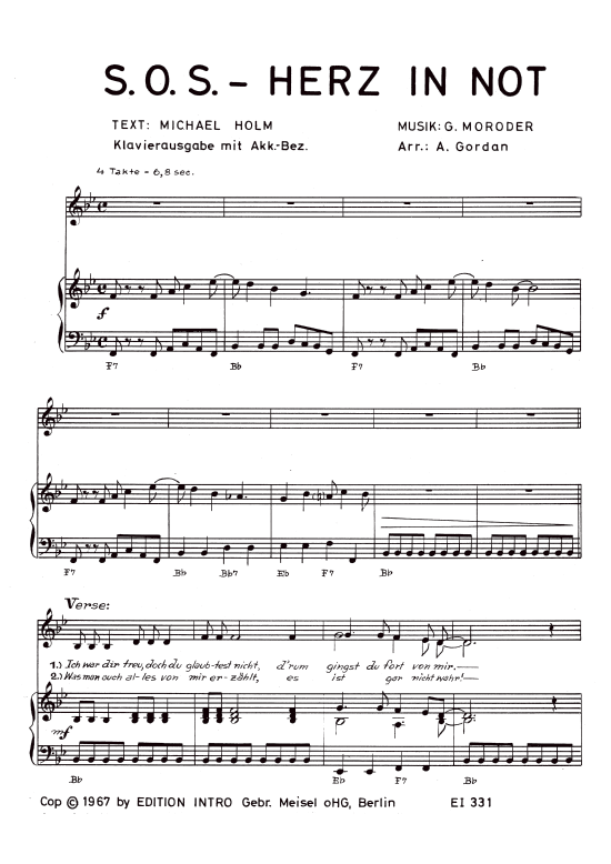 Produktbild zu: S.O.S. Herz in NotMichael Holm