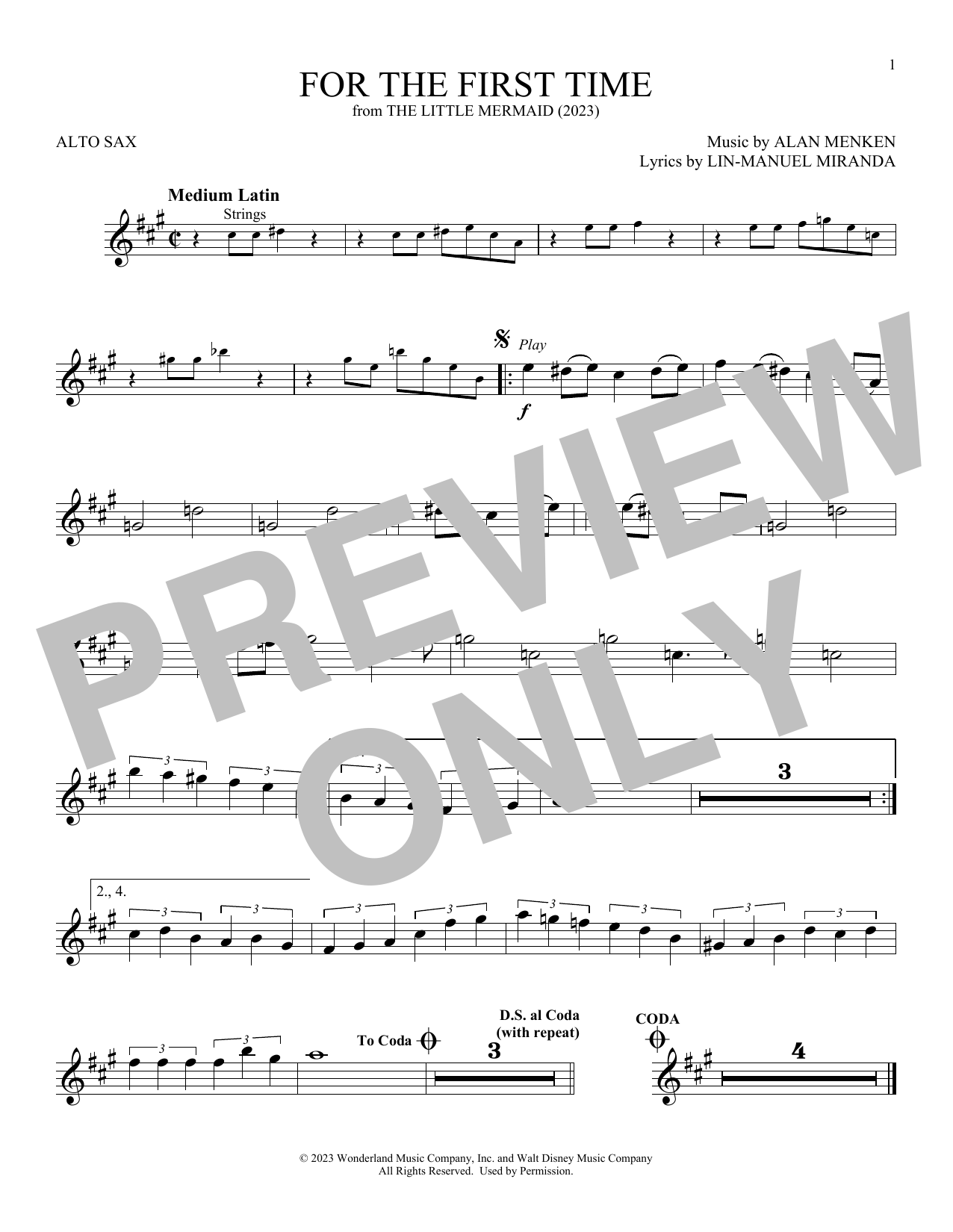 Product gallery: Page 1 of 1 For The First Time (from The Little Mermaid) (2023), Halle Bailey