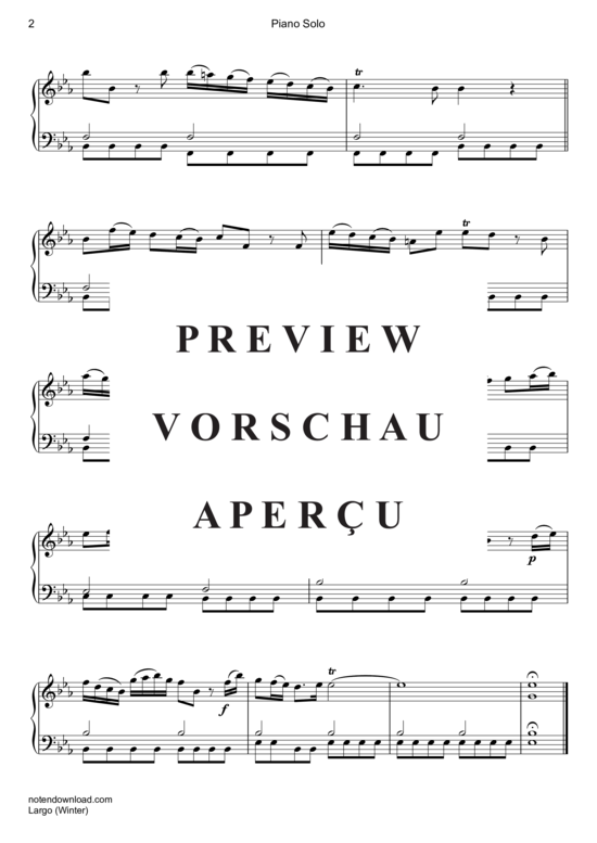 Product gallery: Page 3 of 3 Largo (Winter) , ,  (Piano easy E flat major)