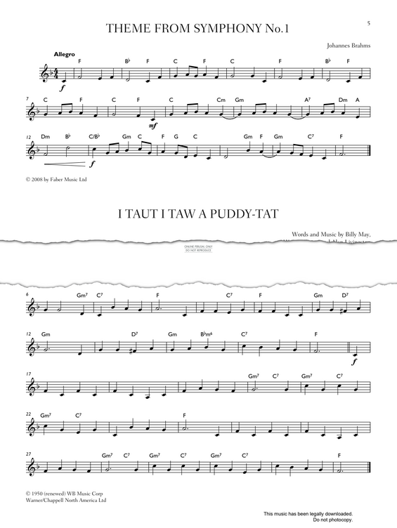 Produktgalerie: Seite 1 von 1 Theme from 'Symphony No.1', Johannes Brahms, Trompete