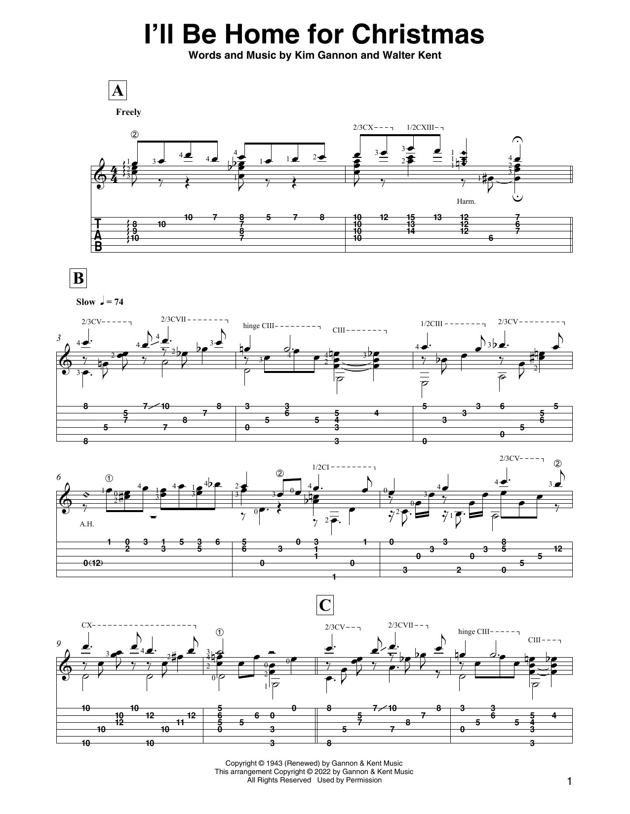 Produktbild zu: I'll Be Home For Christmas (arr. David Jaggs)